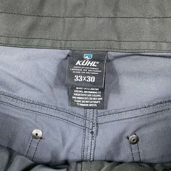 Kuhl Revolvr Pants Mens 33x30 Gray Black Flex Hiking Patina Dye Pants Climbing - Picture 3 of 12